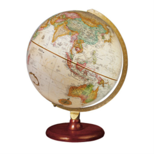 Piedmont 12"/30Cm Diameter Antique Ocean Desk Globe (French)