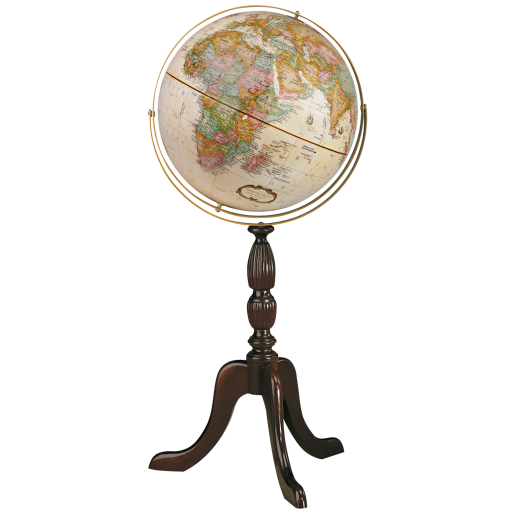 Cambridge, globe terrestre antique avec relief océanique, 40,5 cm de diamètre