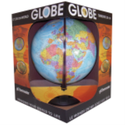 Globemaster 12"/30Cm Diameter Blue Ocean Desk Globe With Metal And Semi-Meridian (French)