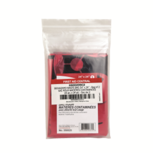 Bio Hazard Waste Bag, 61 x 61 cm (24" x 24"), 2 per Bag