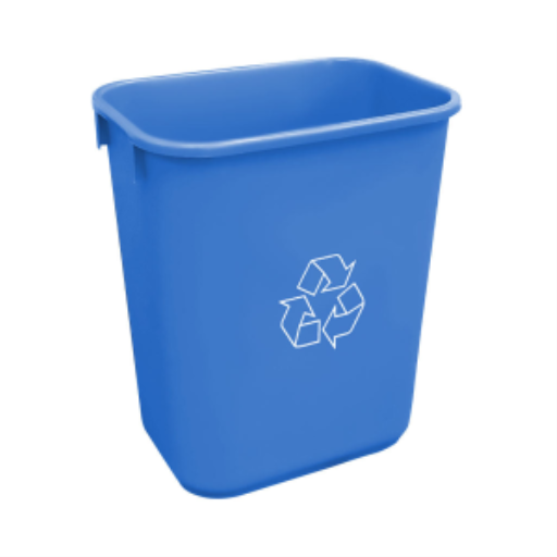 Soft Wastebasket 39L Blue Recycling