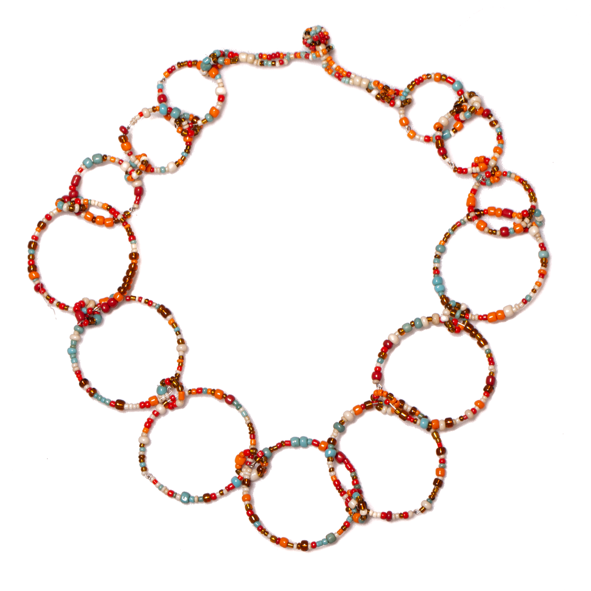 Collier à créoles et perles