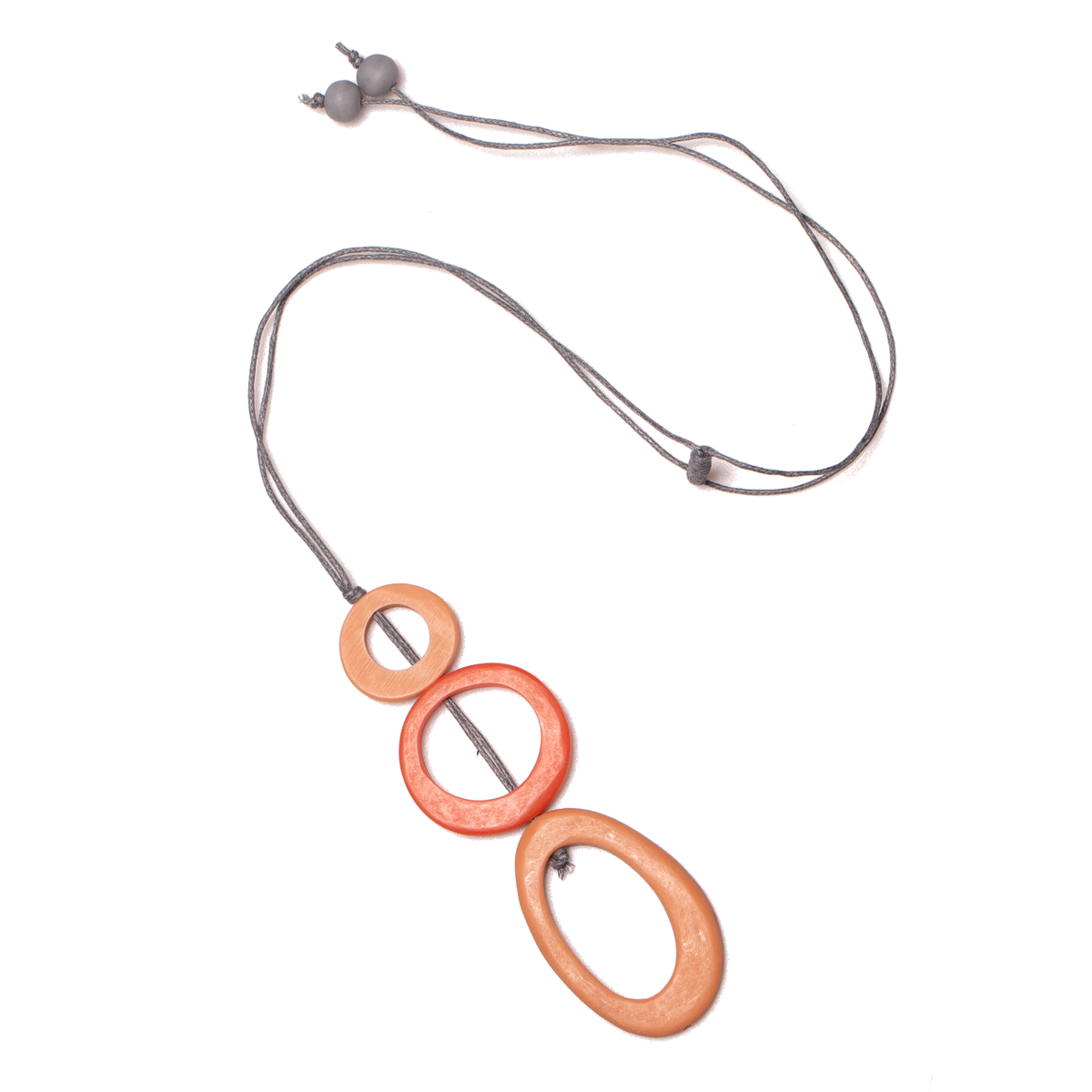 Pendentif cerceau à triple résine ton sur ton