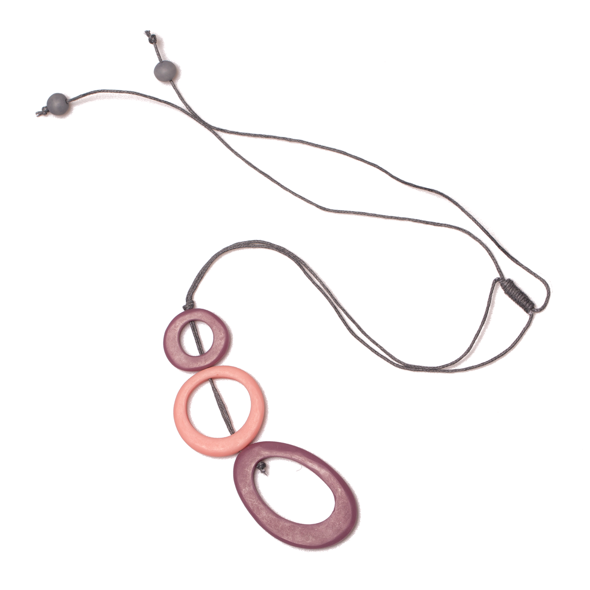 Pendentif cerceau à triple résine ton sur ton