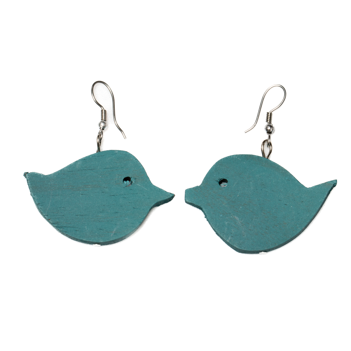 Wooden Bird Earring