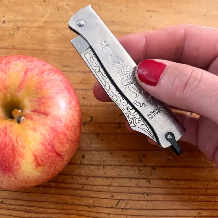 Douk-Douk Original Utility Pocket Knife 160mm, Carbon Steel Blade, Chromed Handle