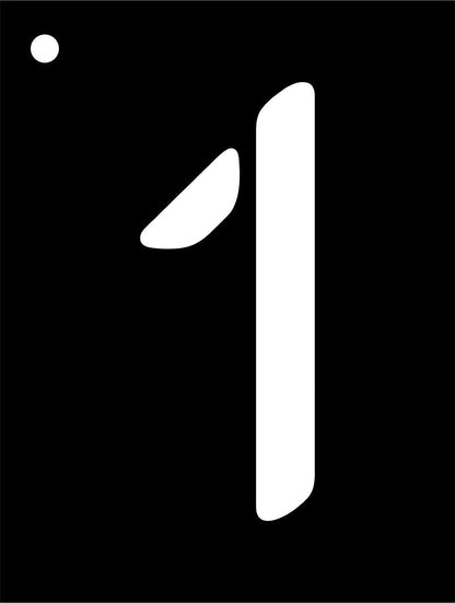 Mini numéros de pochoir