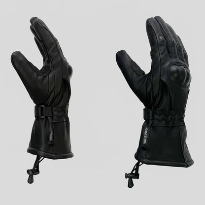 Open Road Men's Armored Gauntlet Leather Motorcycle Gloves