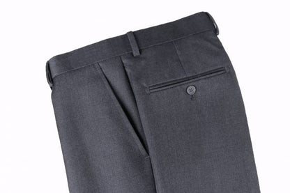 BUILD YOUR PACKAGE: Charcoal Slim Fit Suit (Package Includes 2 Pc Suit, Shirt, Necktie or Bow Tie, Matching Pocket Square, & Shoes)