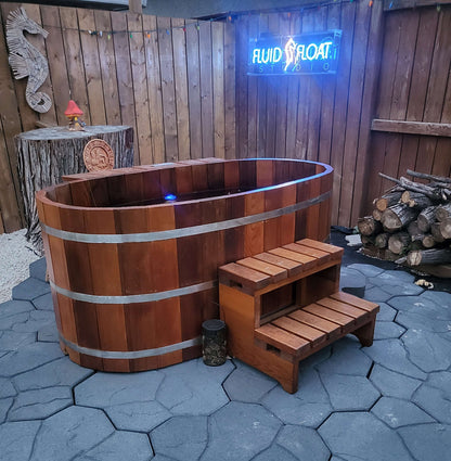 Baignoire de trempage en cèdre japonais Fluid Float