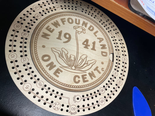 Plateau de Cribbage de 9 pouces fait à la main pour deux joueurs avec rangement | Jeu de voyage en bois par F&C Gift Store