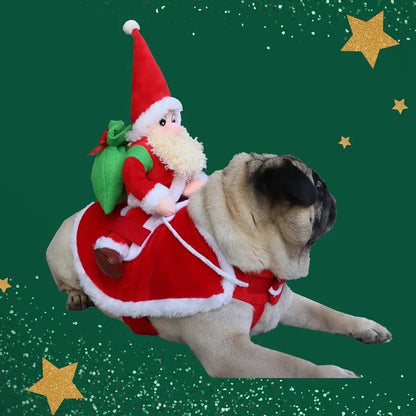 Costume de Noël traîneau et chien du Père Noël | Tenue de fête