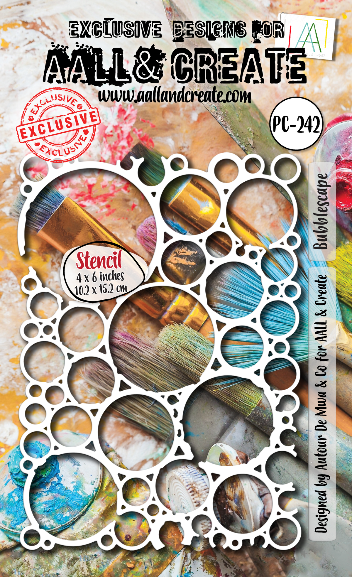 AALL and Create - 4"x6" Stencil - Bubblescape