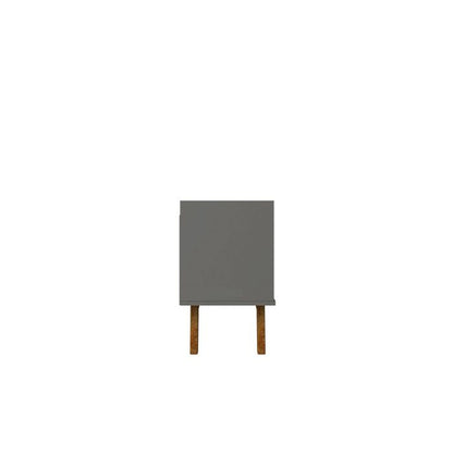 Meuble TV Malmo Modern 180 cm avec 2 tiroirs - Gris/Marron