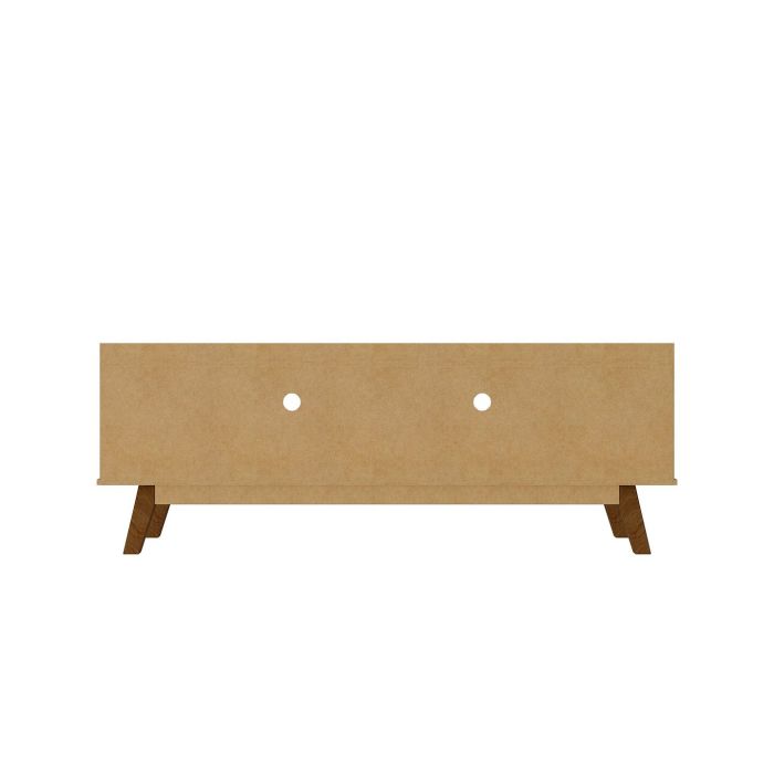 Meuble TV Malmo Modern 180 cm avec 2 tiroirs - Gris/Marron