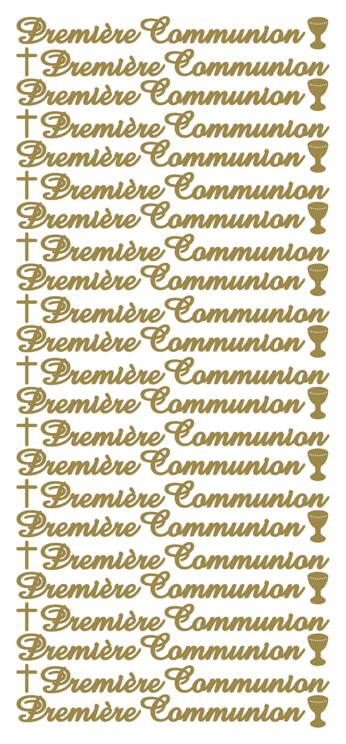 Autocollants à décoller - Première Communion
