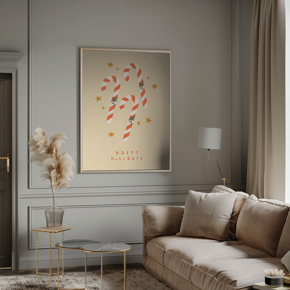 Wall art Candy Cane Canvas Print