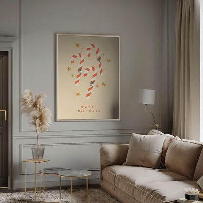 Wall art Candy Cane Canvas Print