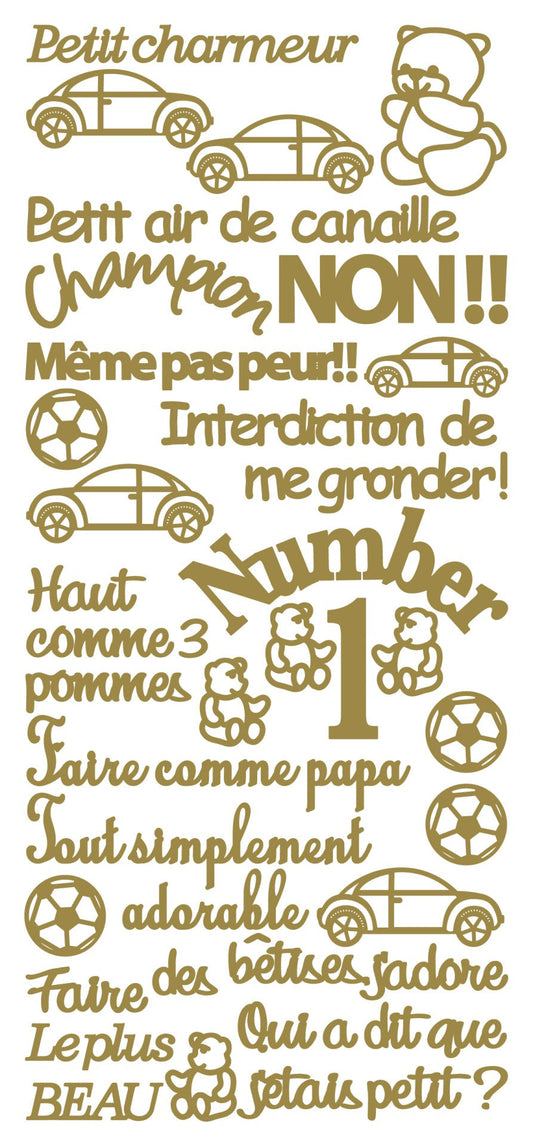 Autocollants à décoller - Petit Charmeur