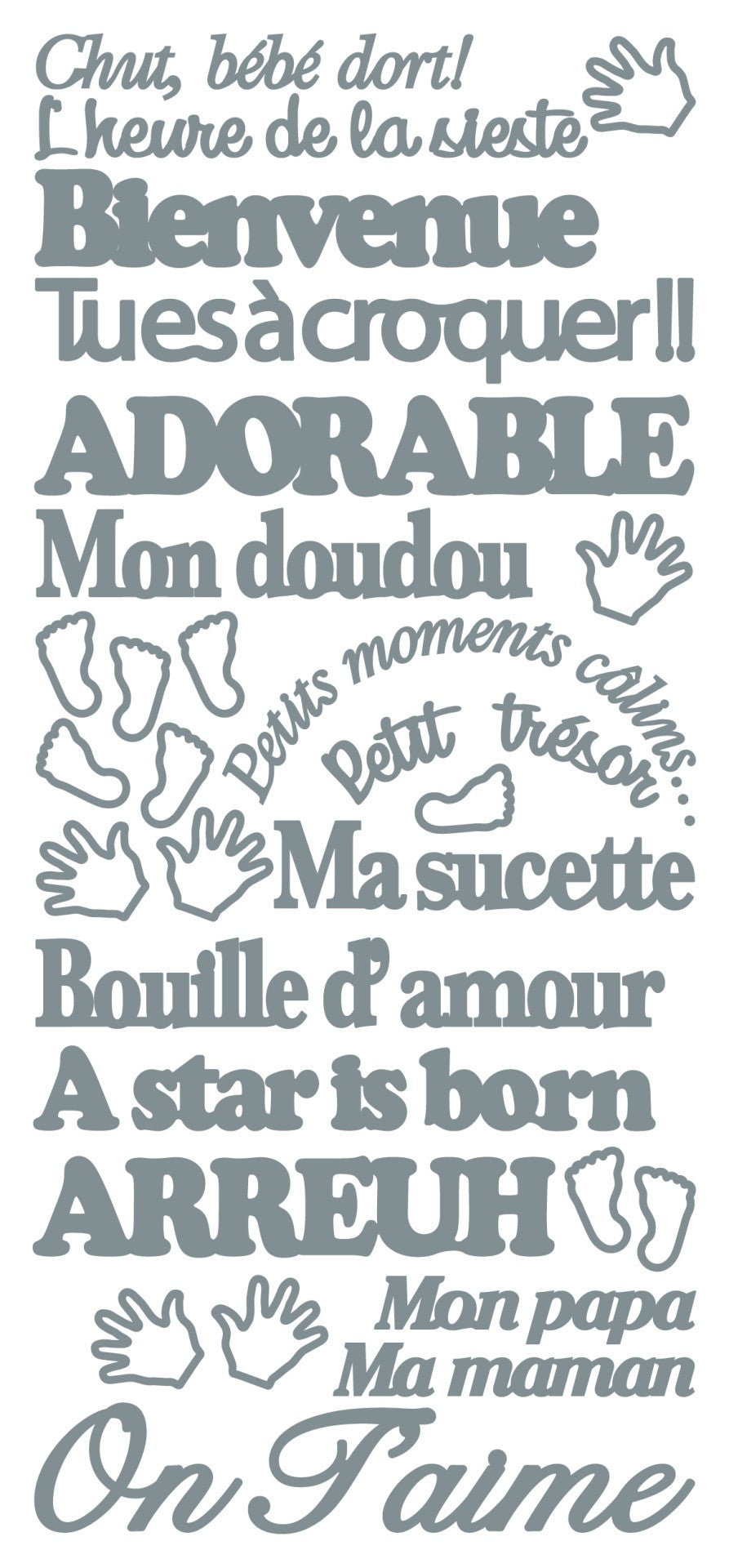 Peel Off Stickers - Chut bébé dort