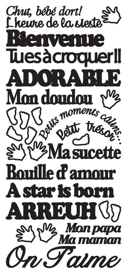 Peel Off Stickers - Chut bébé dort