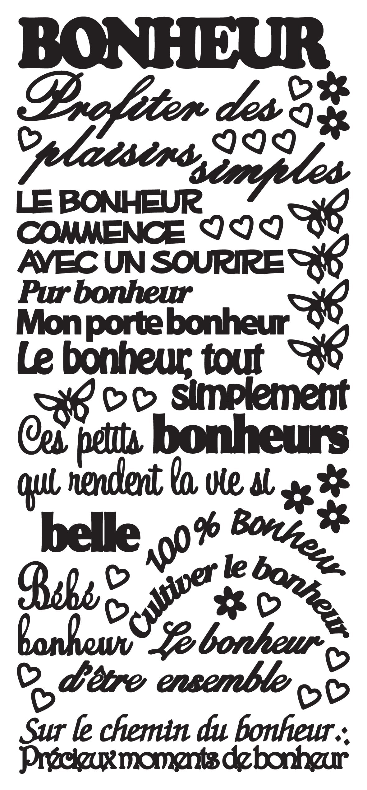 Peel Off Stickers - Bonheur