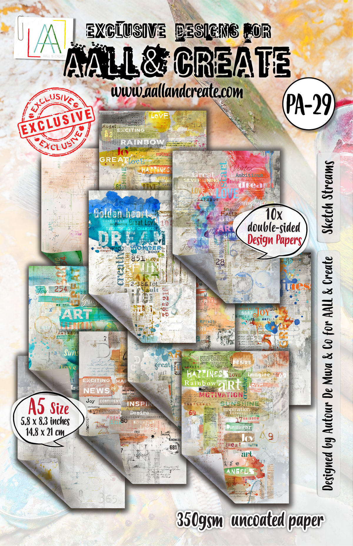 AALL and Create - A5 Design Paper - Sketch Streams