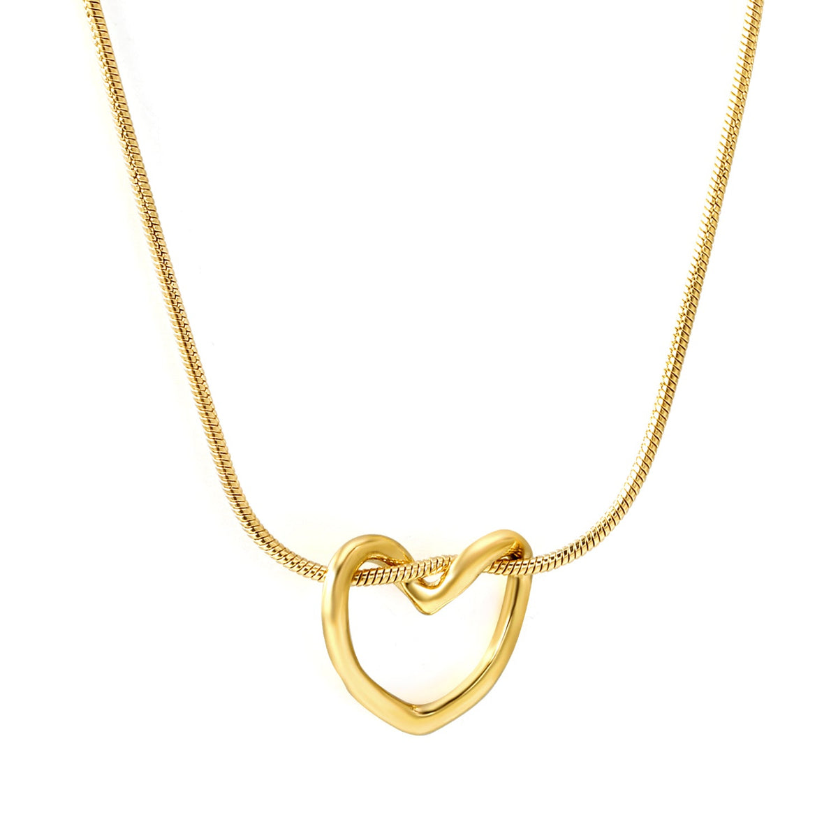 Collier Pendentif Cœur Creux