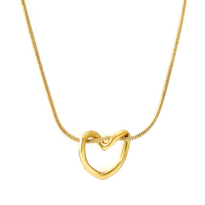 Collier Pendentif Cœur Creux