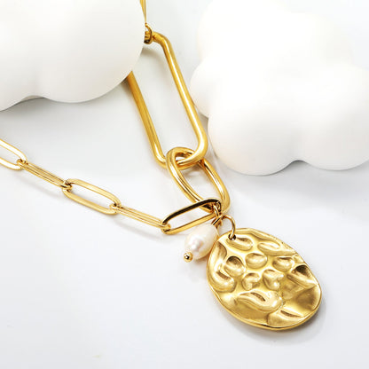 Pearl & Plaque Harmony Necklace