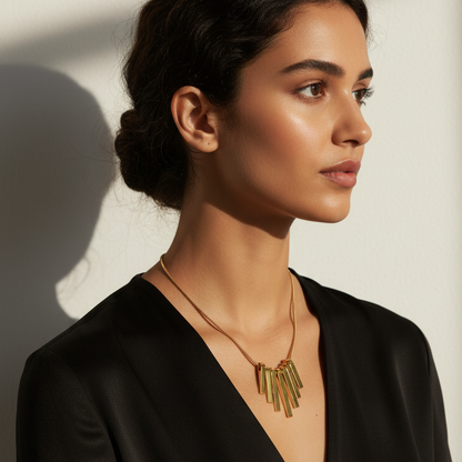 Collier Pendentif Barre Verticale
