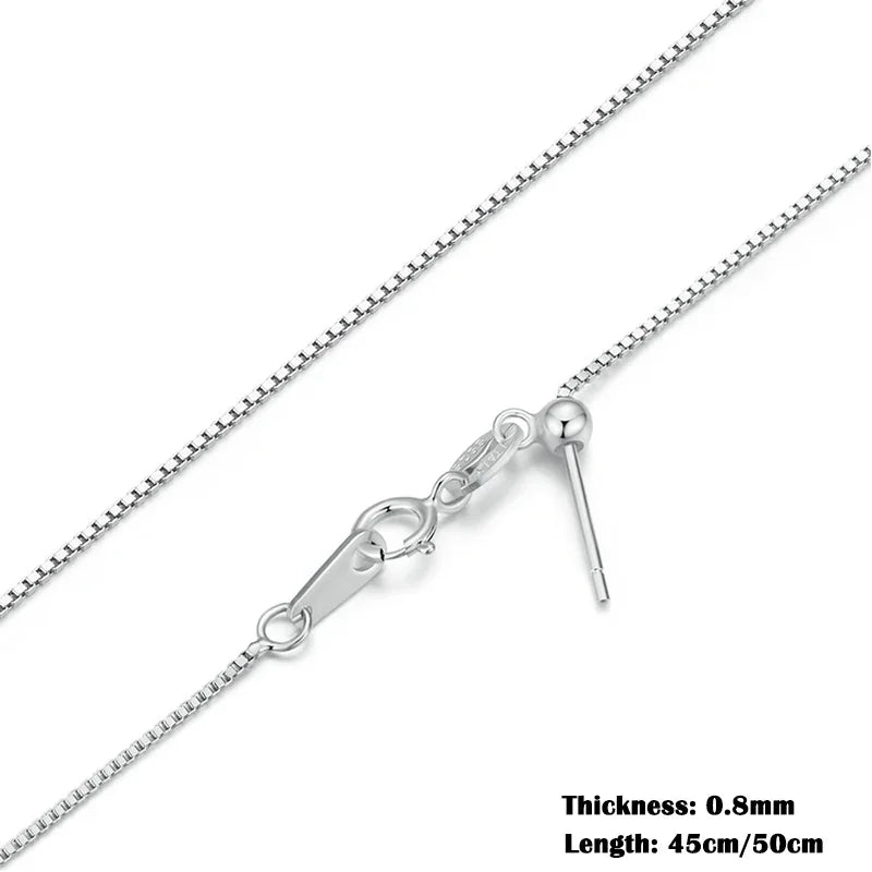 Timeless Elegance: 925 Sterling Silver Adjustable Necklace Chain For Women