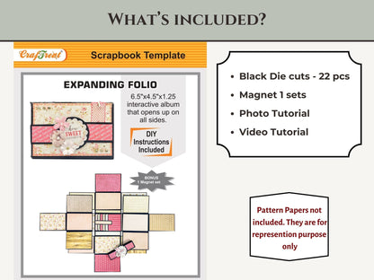 CrafTreat Scrapbook Blanks - Expanding Folio - Kraft Color