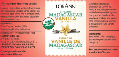 Organic Madagascar Vanilla Extract - 4 oz. - 16 oz. - 1 Gallon - 5 Gallons - Ships Free Within Canada on Orders Above CAD $199