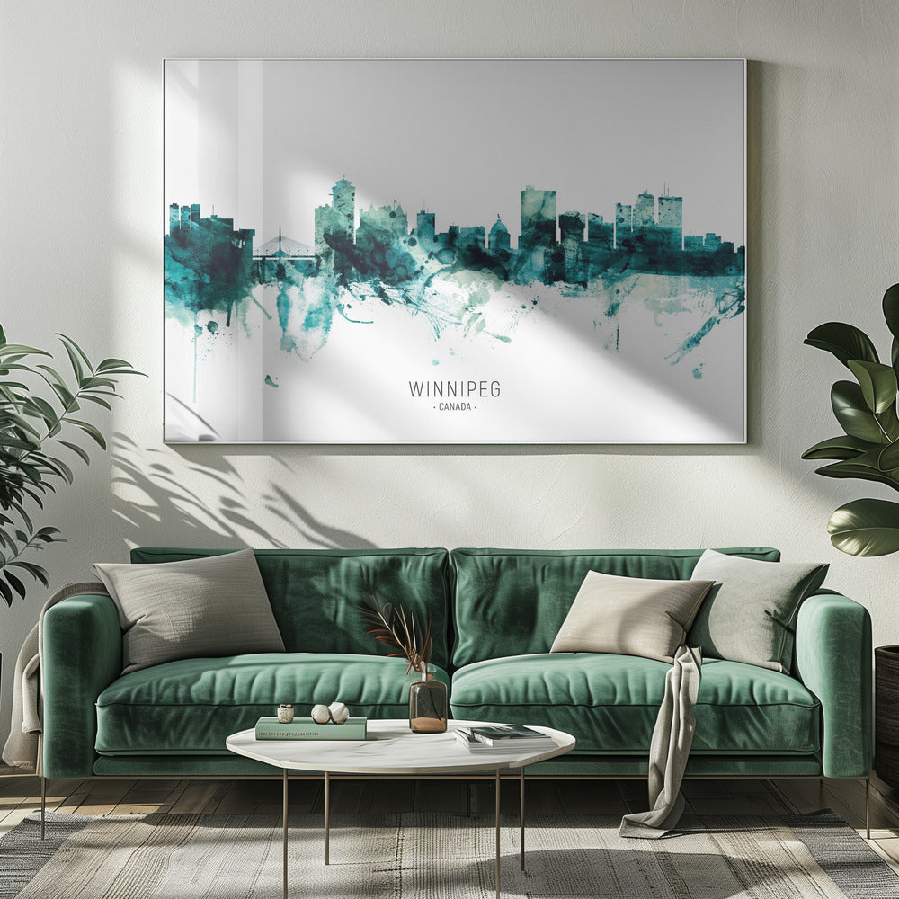 Art mural Winnipeg Canada Skyline
