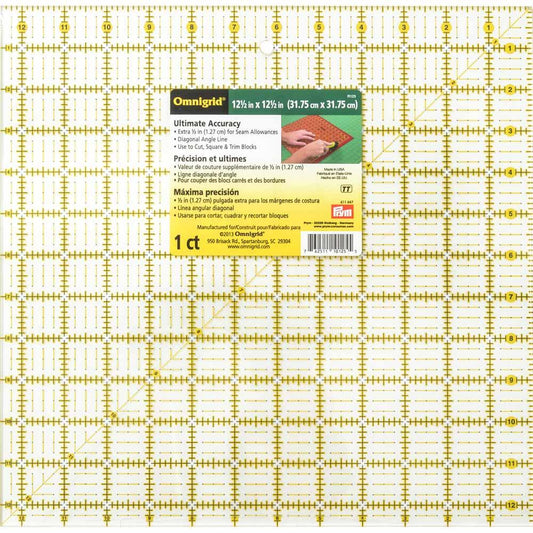 Règle carrée Omnigrid de 12,5 po x 12,5 po