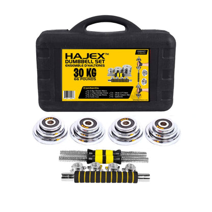 Ensemble d'haltères réglables en fonte avec connecteur de barre d'haltères