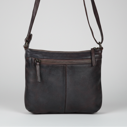 MET V Stitch Crossbody Leather Bag