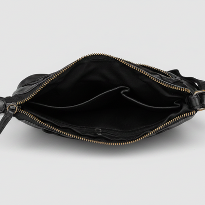 MET V Stitch Crossbody Leather Bag