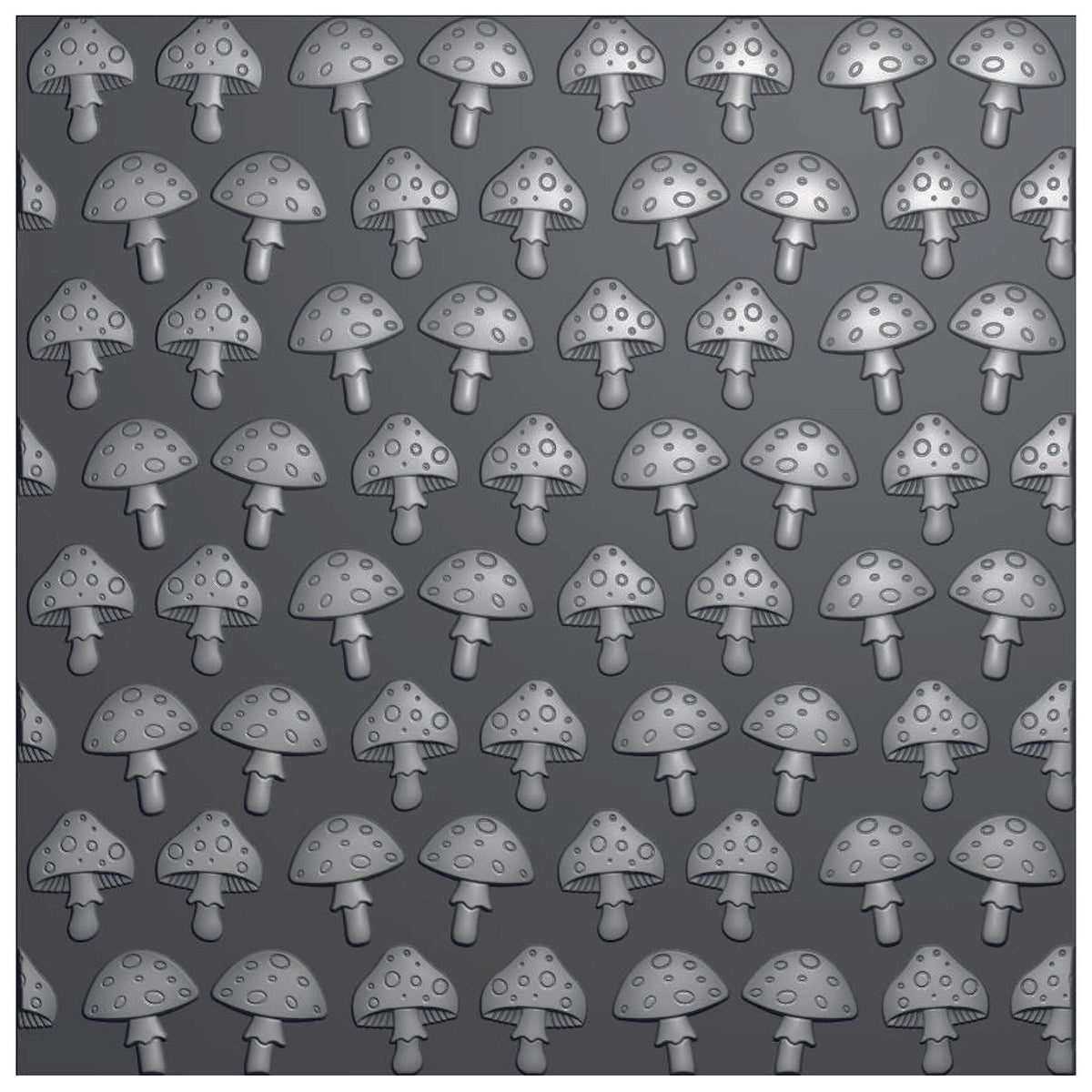 Vaessen Creative • Plaque à embosser Champignons 15x15cm 1 pièce