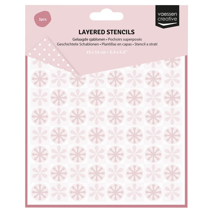 Vaessen Creative • Layered Stencils Checked Pattern 15x15cm