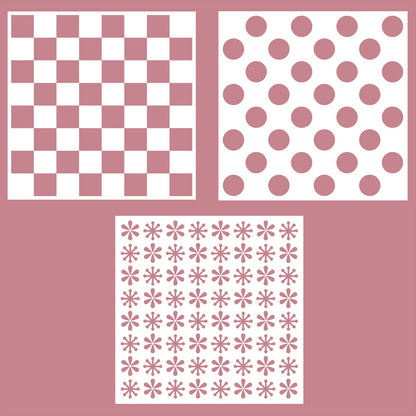 Vaessen Creative • Layered Stencils Checked Pattern 15x15cm