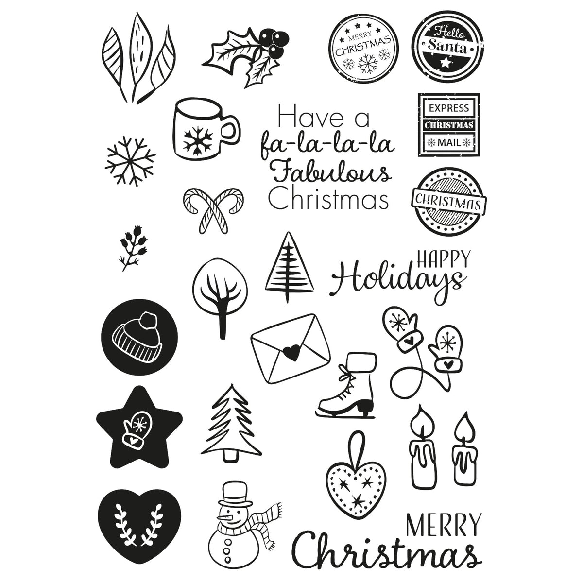 Vaessen Creative • Tampons transparents Noël Falala