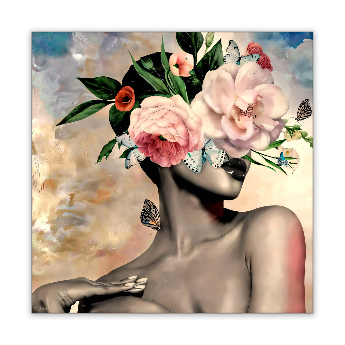 Wall Art Flower Head- Fine Art Canvas