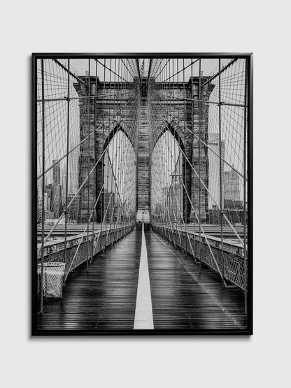 Brooklyn Bridge in Black & White-Skyline Wall art