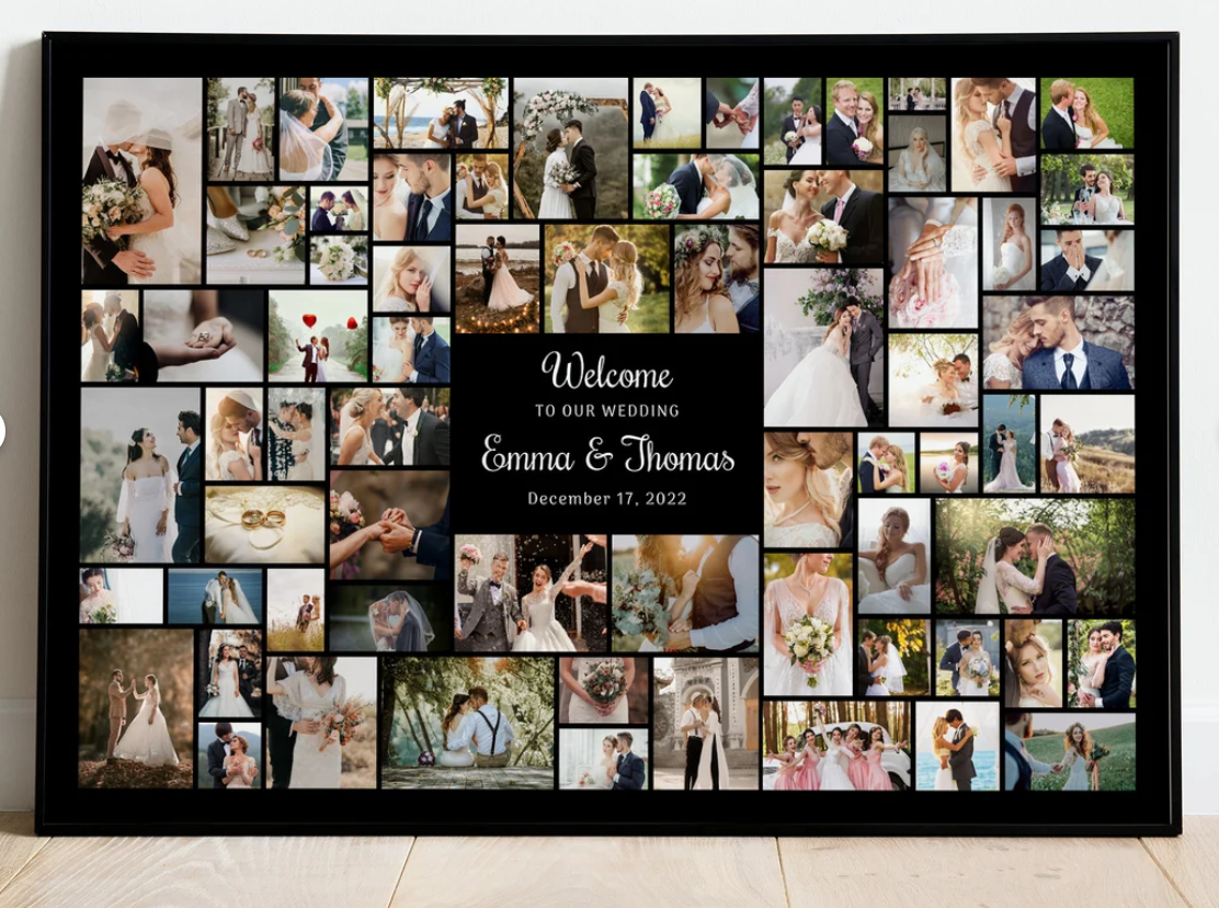 36″X24″ Collage Canvas 70 Photos