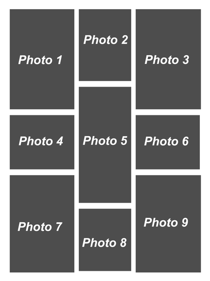 32″X24″ Collage Canvas 9 Photos Portrait - All Occasions