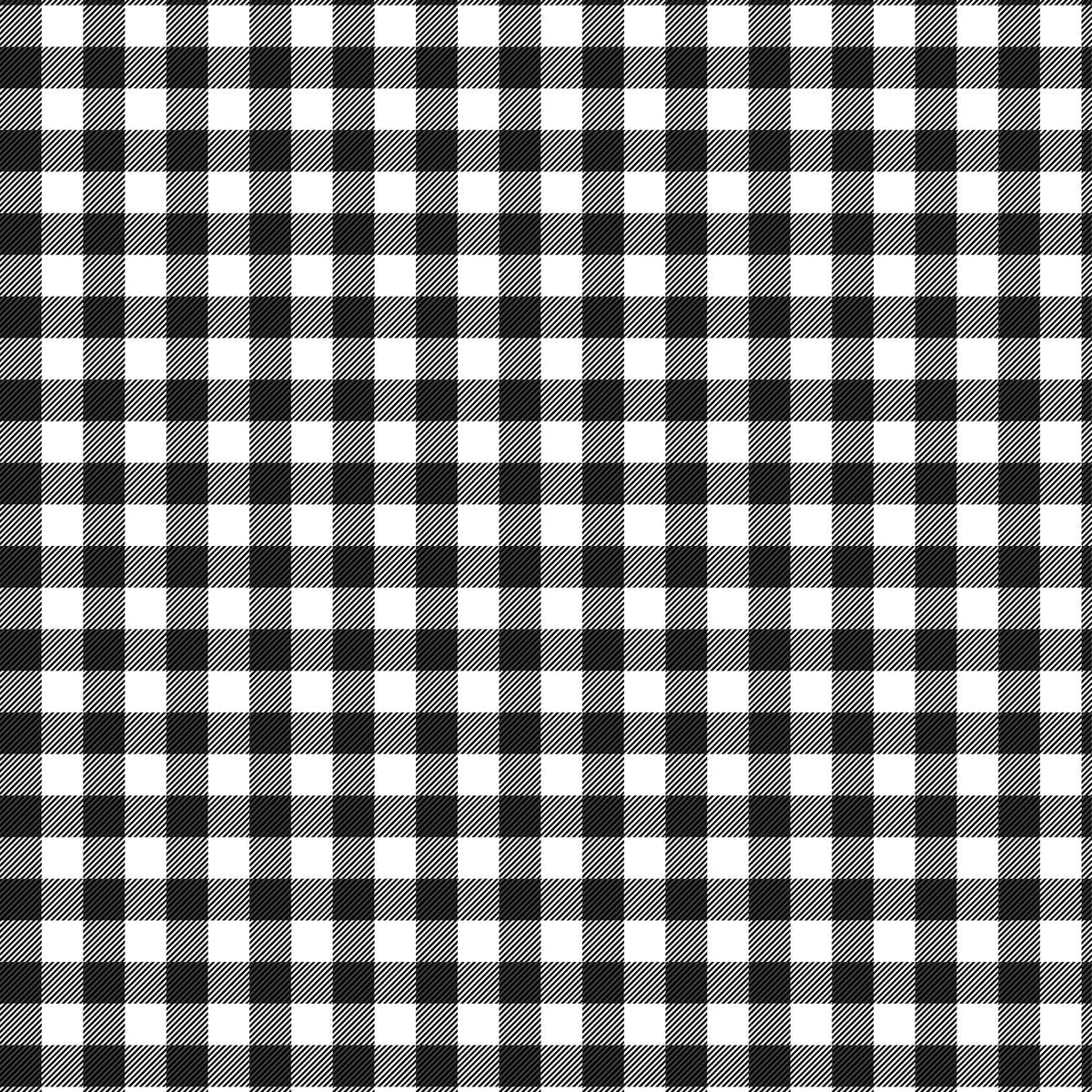 Essentials de Wilmington Prints - Carreaux de buffle - Blanc/Noir