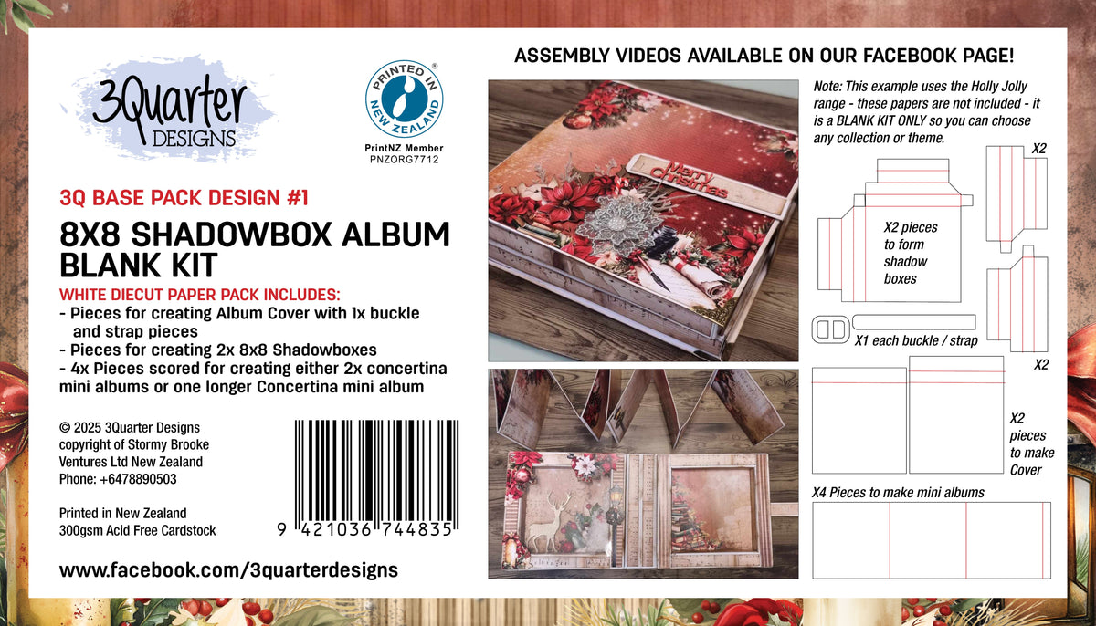 3Quarter Designs 8x8 Double Shadow Box and Album Kit