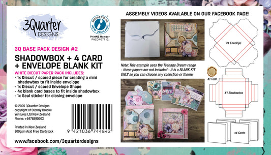 Kit 3Quarter Designs Boîte à ombre et cartes 4x4